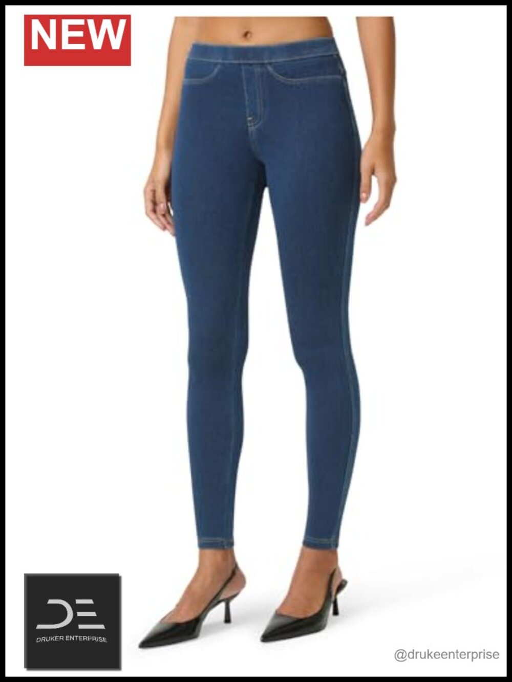 Classic Denim Leggings with Real Back Pockets, Jeggings